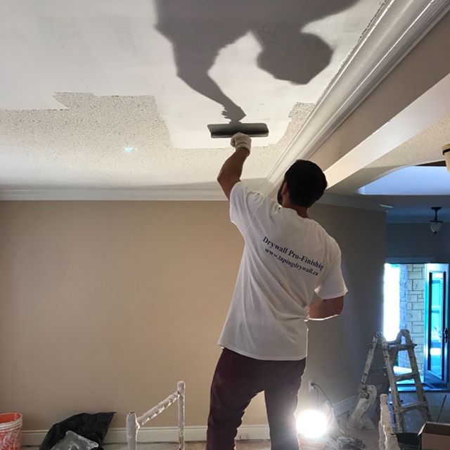 drywall,toronto,installation,company,popcorn,ceiling,removed